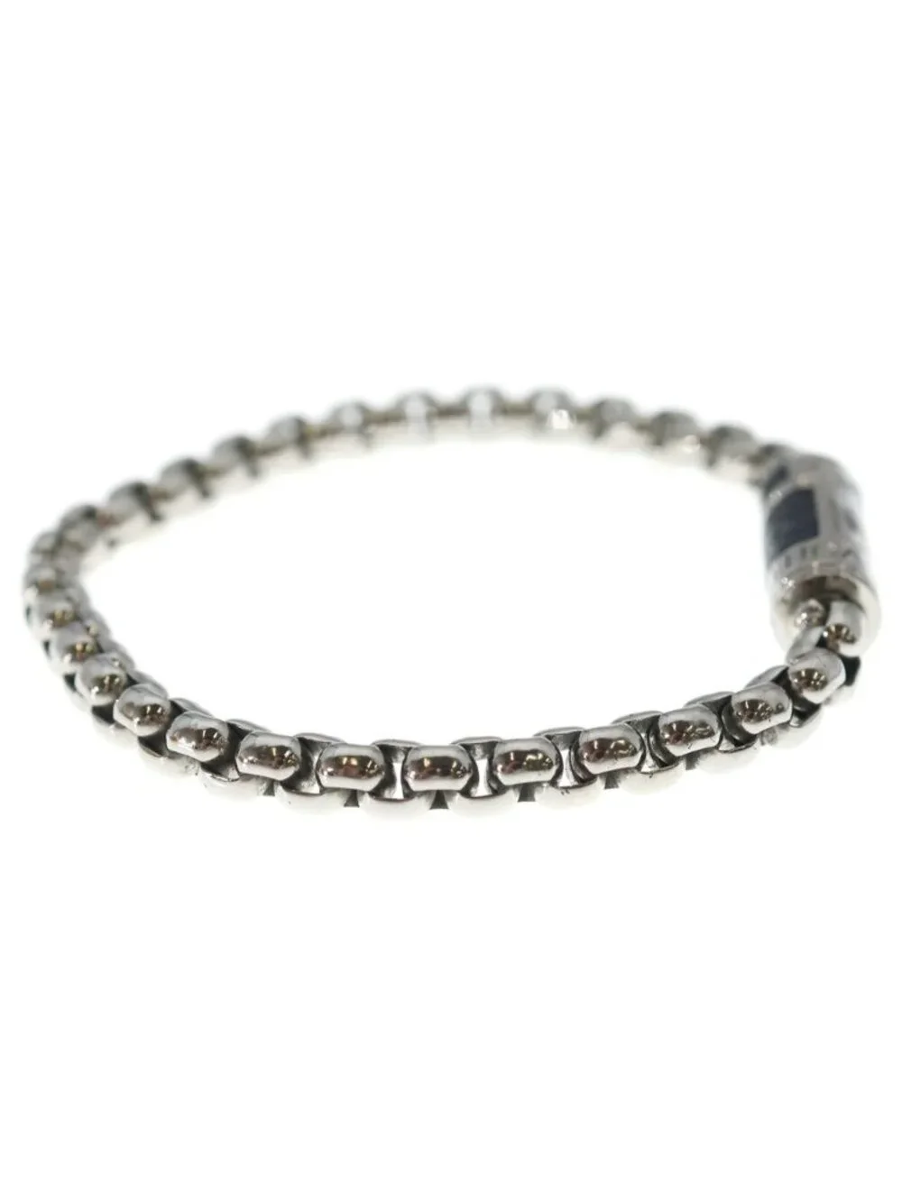 Louis Vuitton Monogram Eclipse Bracelet Chain Silver